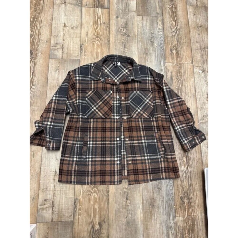 Oversized flannel jacket